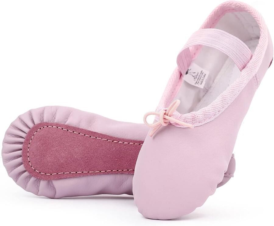 Balletschoenen voor meisjes lederen dansplaatsen met volledige zool balletdansschoenen voor kinderen peuter dansoptredens aankleden