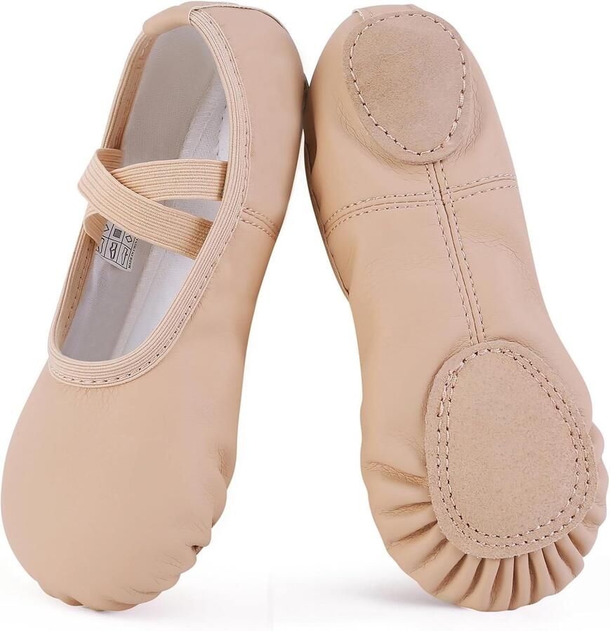 Balletschoenen voor Meisjes Leer Balletschoenen voor Gesplitste Zool Dansschoenen voor Kinderen en Volwassenen