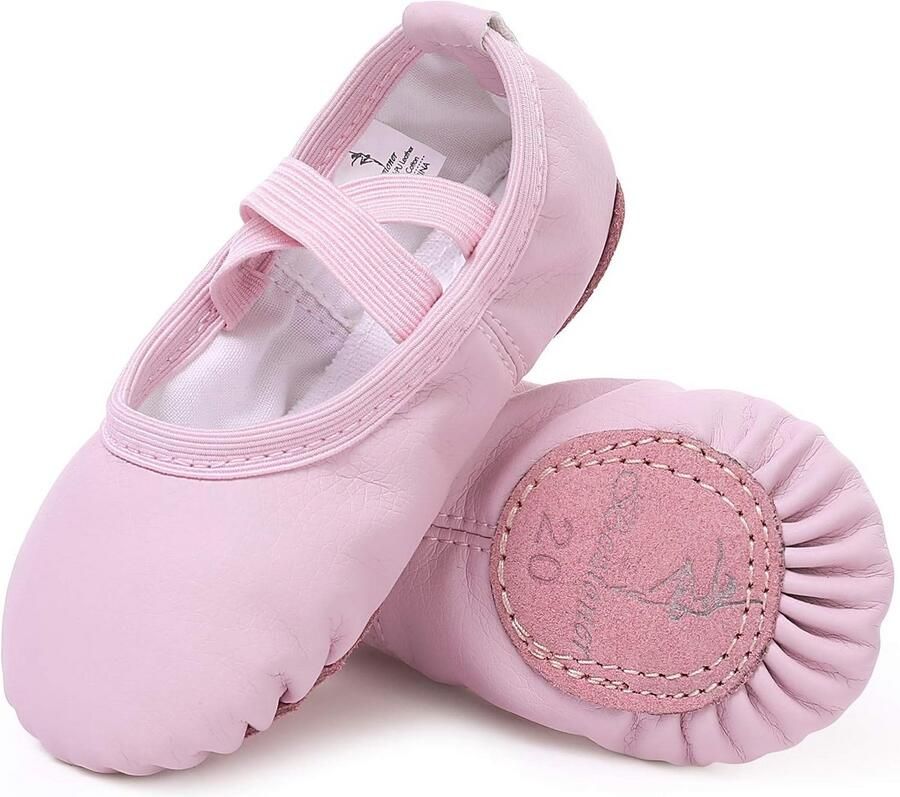 Balletschoenen voor Meisjes Leren Dansschoenen met Gesplitste Zool