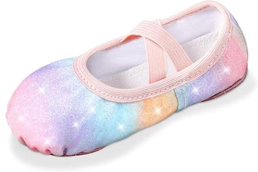 Balletschoenen voor meisjes met glitter Comfortabele ballerinaschoenen voor dans en gymnastiek