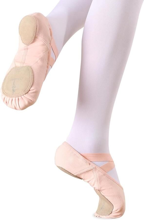 Balletschoenen voor Meisjes met Hoge Elasticiteit en Gesplitste Zool voor Dansen voor Peuters en Kinderen