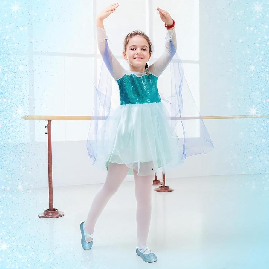 Balletschoenen voor meisjes peuters glitterdansschoenen splitzool balletschoenen voor kinderen ballerina's met elastische kruisbanden