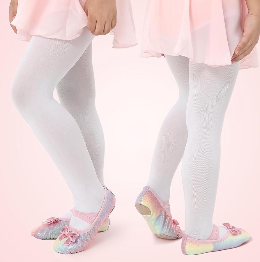 Balletschoenen voor meisjes peuters kinderen balletschoenen glitterdesign met een schattige boog gedeeld balletdansschoenen