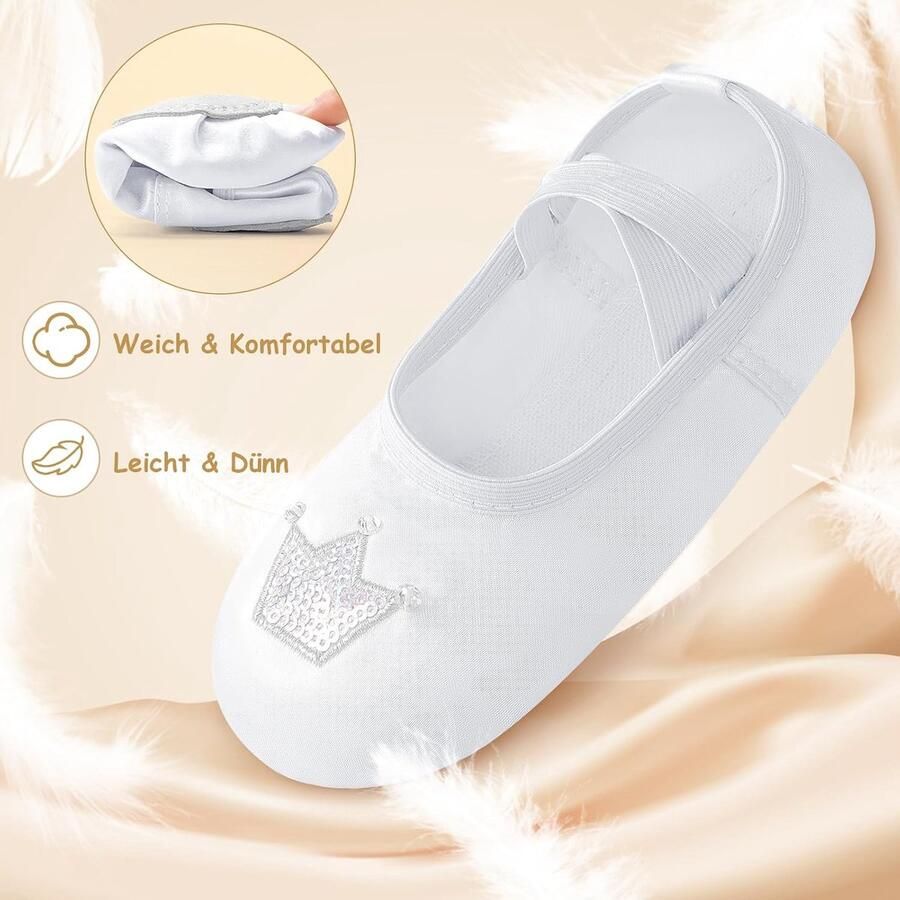 Balletschoenen voor meisjes satijn balletschoenen met glanzende kroon gedeelde zool dansschoenen baletslippers kinderen geen stropdas ballerinaschoenen