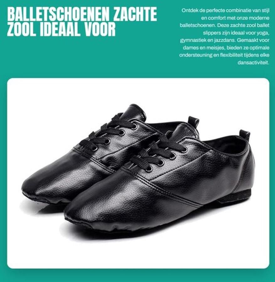 Balletschoenen Zacht Antislip Suède Zool Splitzool Ademend PU Comfortabele Grip Perfect voor Dans en Gymnastiek Dansschoenen