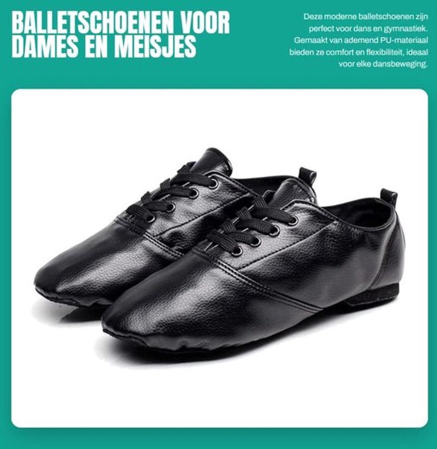 Balletschoenen Zachte Zool Antislip Ademend PU Splitzool Dansschoenen Dames Comfortabele Grip Perfect voor Ballet en Yoga