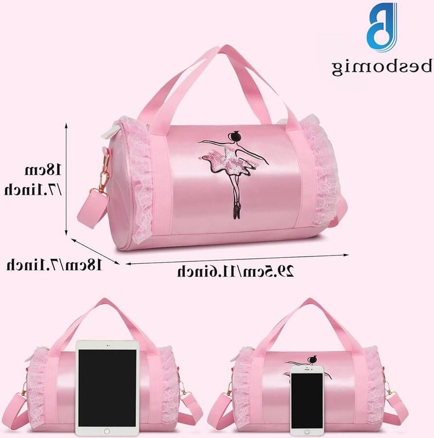 Ballettas voor Meisjes Roze Dansschoen Handtas voor Ballerina's Ideaal voor Dansoutfits en Accessoires