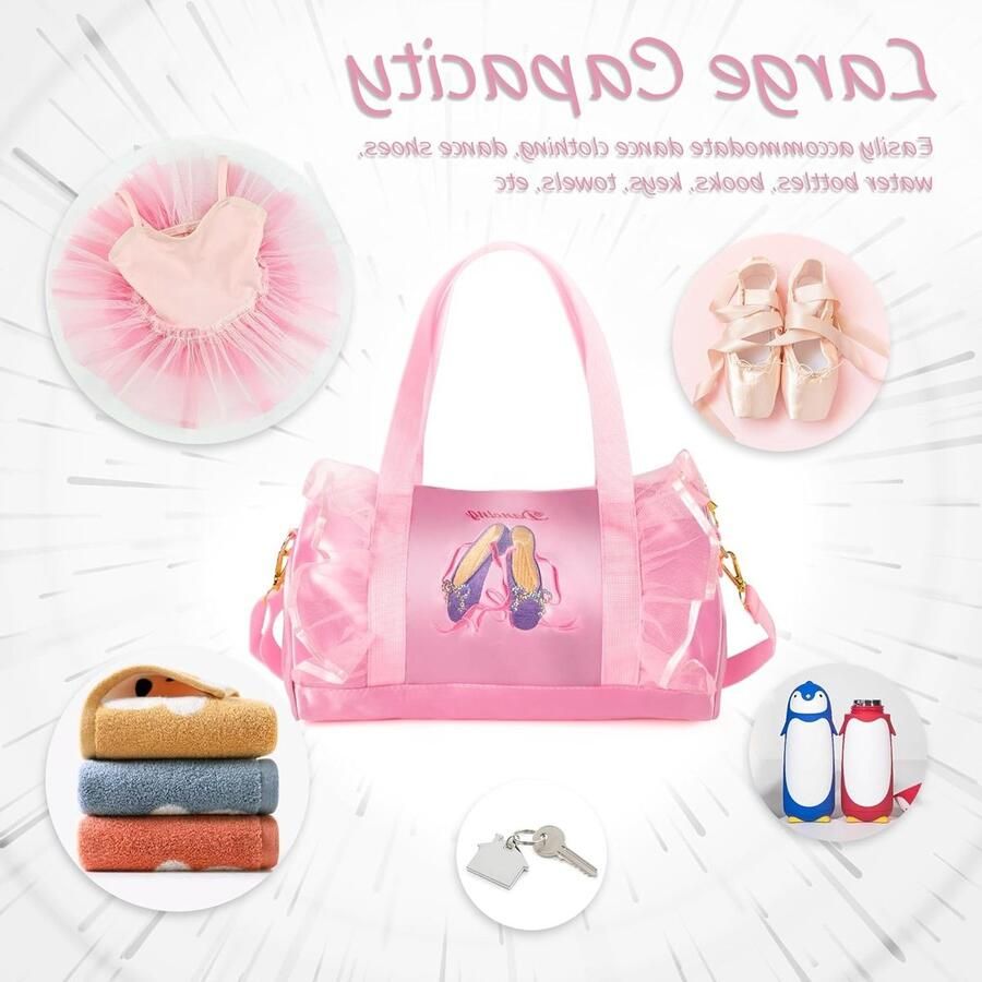 Ballettas voor Meisjes Roze Handtas voor Dansschoenen Ballerina Accessoires en Danskleding