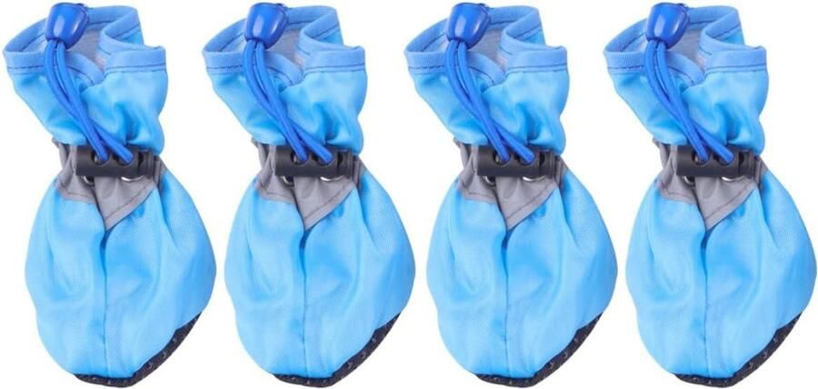 Baluue 4stuks Waterdichte Hondenlaarzen Kleine Middelgrote Honden Maat Xxxl Blauw Weersele ten Bescherming Van Pootjes Tegen Ruwe Oppervlakken
