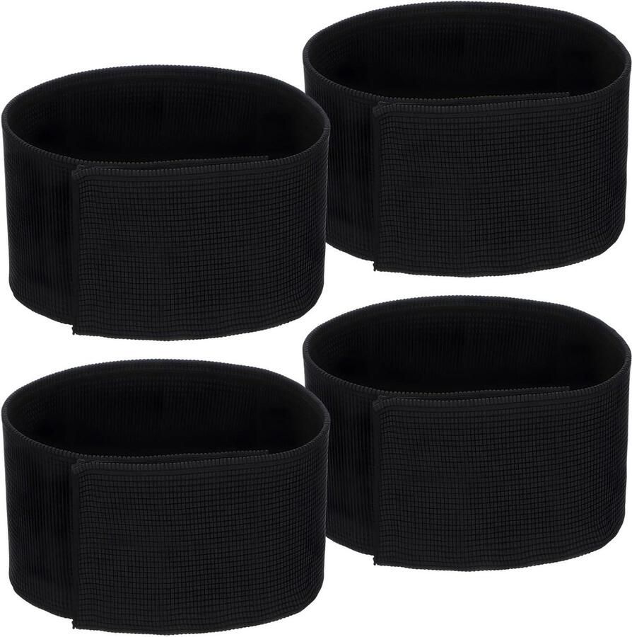 Bandjes voor laarzen Verstelbare banden Outdoor avonturen Elastisch polyester 4 stuks Zwart