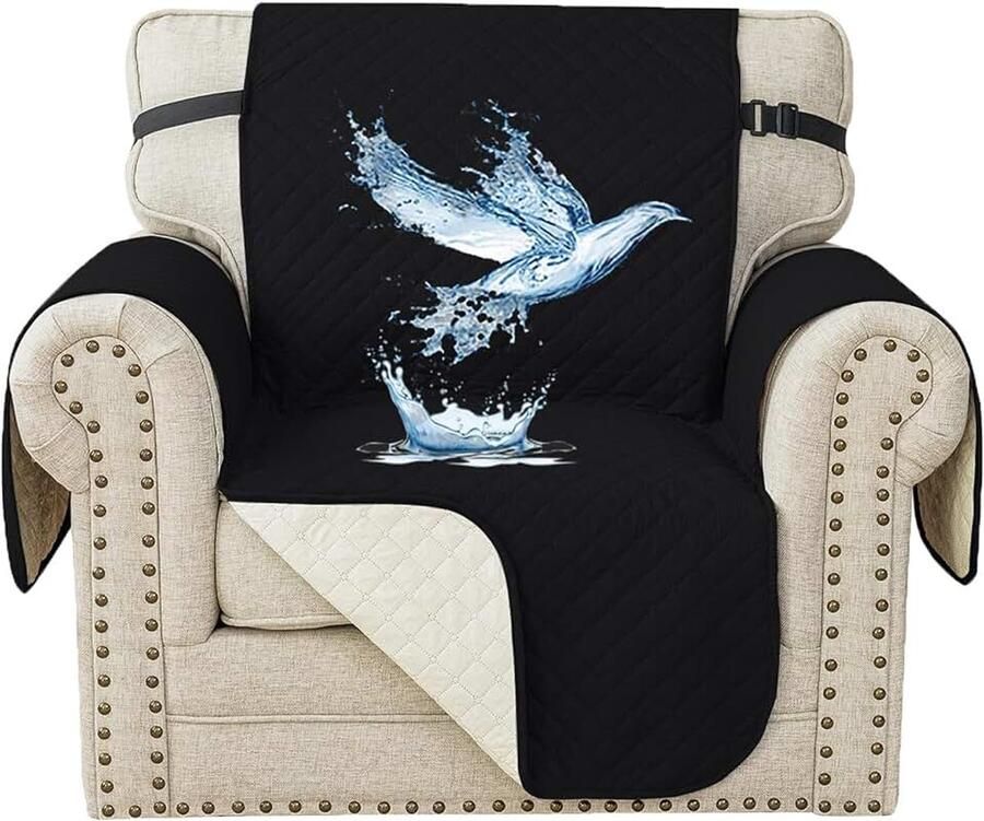 Bankhoes 1 Zit Katten En Honden Bankhoes Voor Woonkamer Comfortabel En Duurzaam Slipcover Universeel Met Zakken Voor Thuis Met Kinderen En Huisdieren Zwart