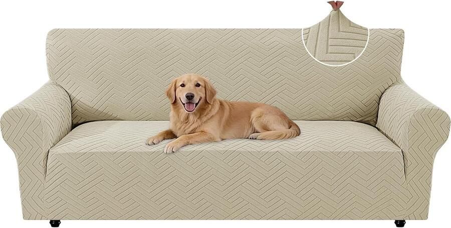 Bankhoes 3 Zits Copridivani Per Divani Elasticizzato Anti-Slip Bankhoes Voor Woonkamer Rasbestendig Meubelhoes Lavabili Universele Kaki