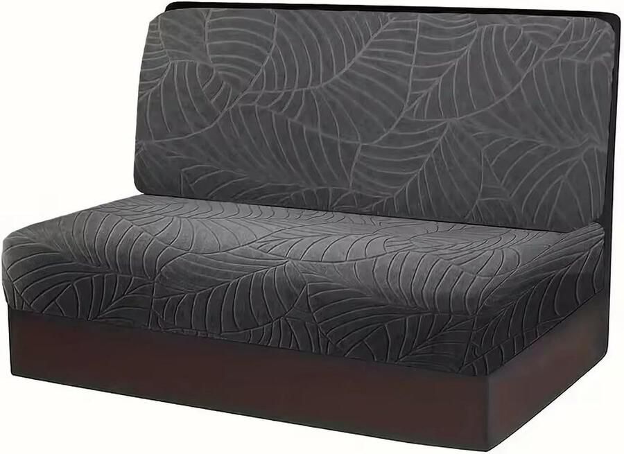 Bankhoes voor camper waterafstotend elastisch reservehoezen voor caravans 1 x zitbankhoes en 1 x rugleuninghoes (donkergrijs)