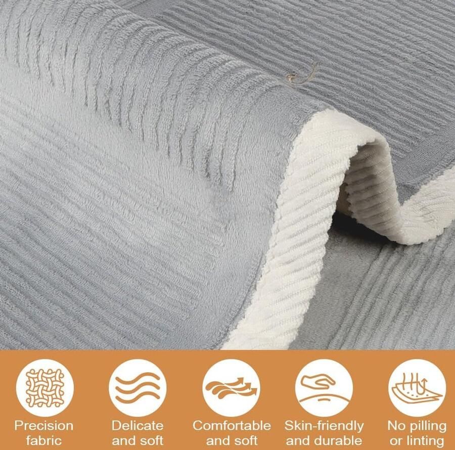 Bankhoezen Van Zachte Melkfleece Nieuwe Antislip Bankhoezen Voor 1- 2- Of 3-Zits Banken Sectionele Bank L-Vormige Meubelbeschermer (Grijs 70 X