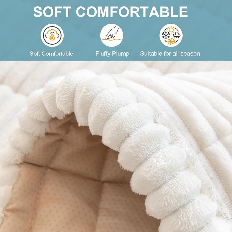 Bankhoezen voor 1- 2- 3- 4-zits antislip bankhoezen super zachte en dikke corduroy bankkussens sofabeschermers van huisdieren kinderen honden (wit 70 x