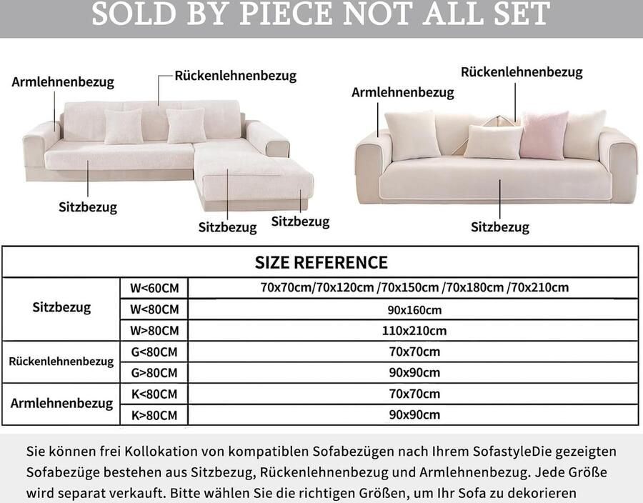 Bankovertrekken 1- 2- 3- en 4-zits hoekbank antislip bankhoes