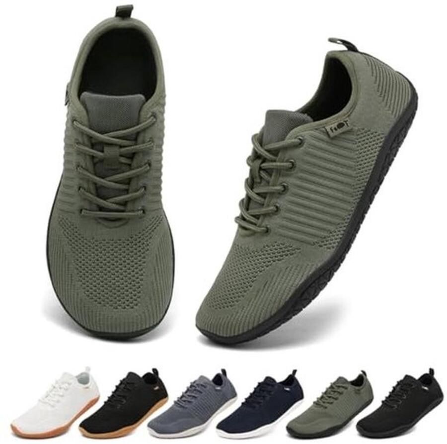 Barefoot-minimalistische sneakers voor en Ade d comfort met brede teenbox