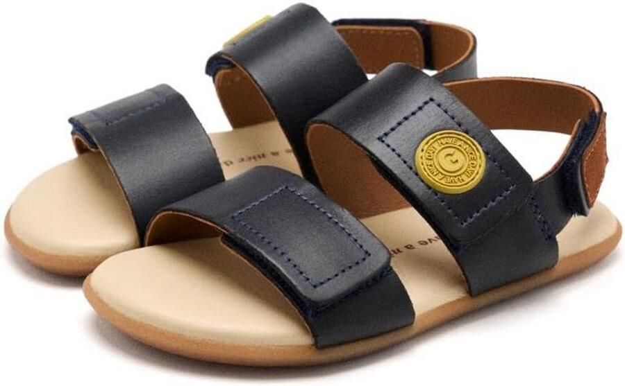 Barefoot Sandaal Jongens Flexibele Leren Zomerschoen met Brede Neus