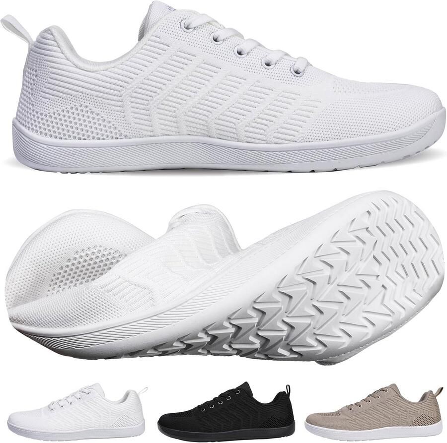 Blotevoetenschoenen en Brede Mesh Sneakers Minimalistisch & Flexibel