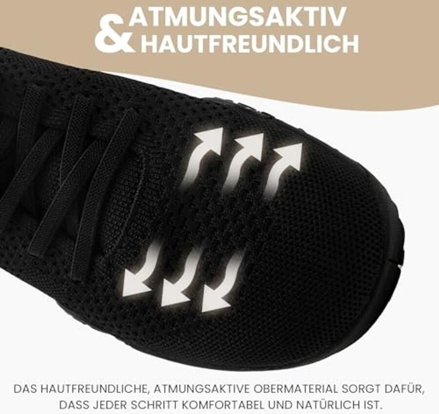 Barefoot Sneakers Minimalistisch en Lichtgewicht Zwart