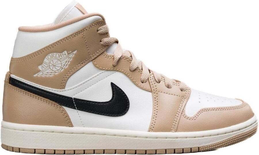 Basketbalschoenen Dames Mid Hoog Rood Zwart Wit