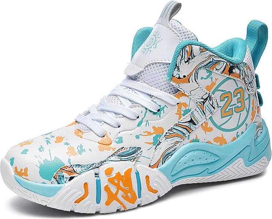 Basketbalschoenen Heren Sportschoenen Ademend Sport Training Antislip Ontwerp Lichtgewicht Demping