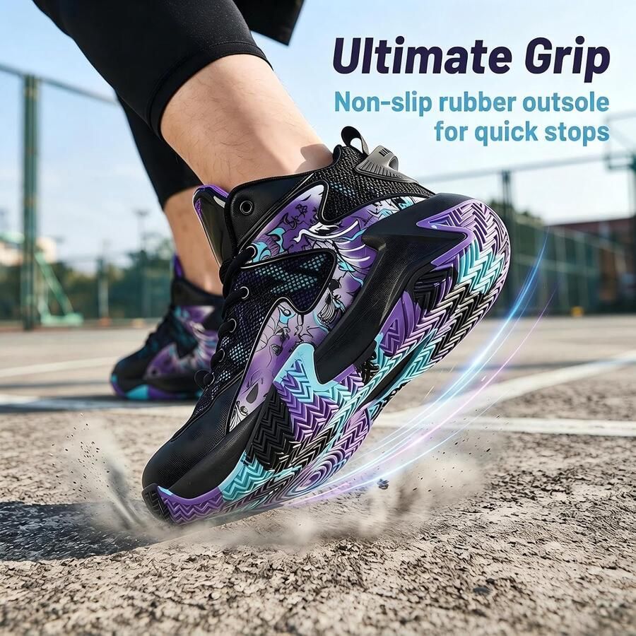 Basketbalschoenen uniseks hoog sportief met heupbescherming antislip ademend en zeer comfortabel voor training en spel
