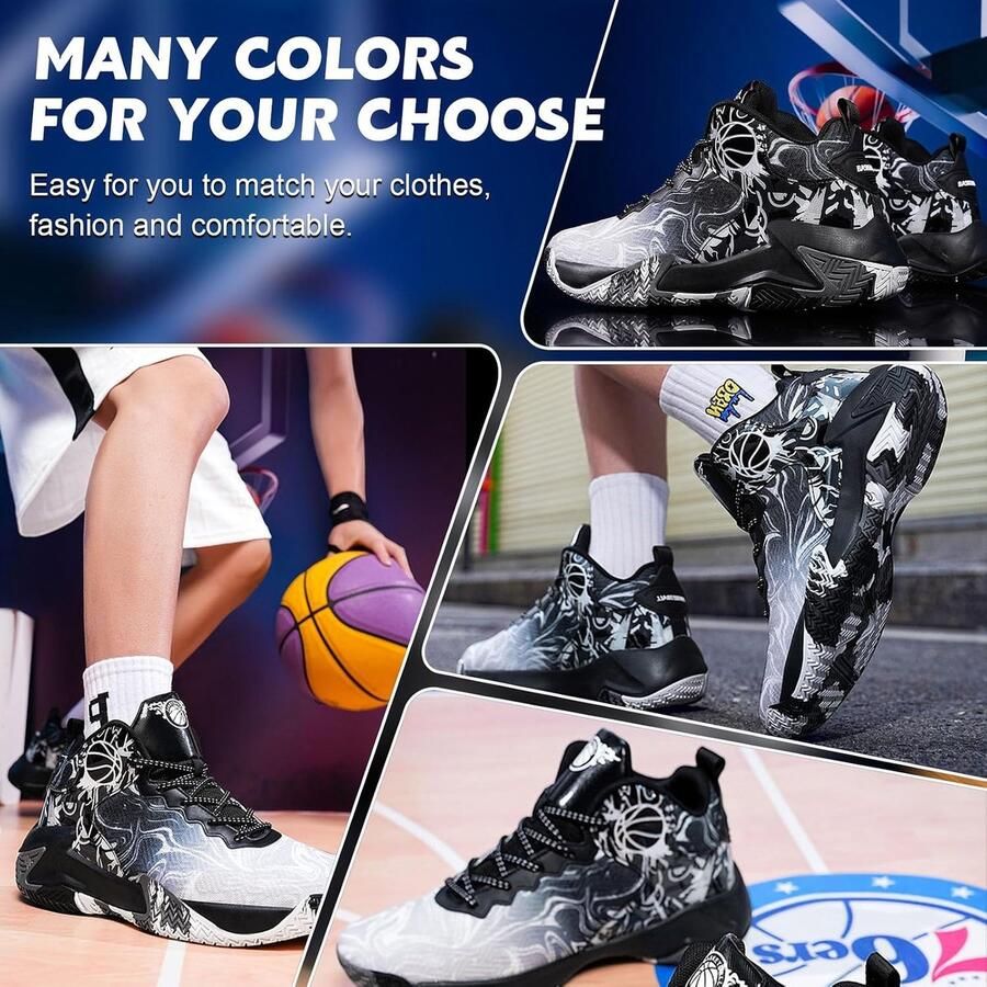 Basketbalschoenen voor heren hoge schoenen casual wandelschoenen mesh comfortabele sportschoenen voor heren hardlopen mode outdoor lichte sneakers