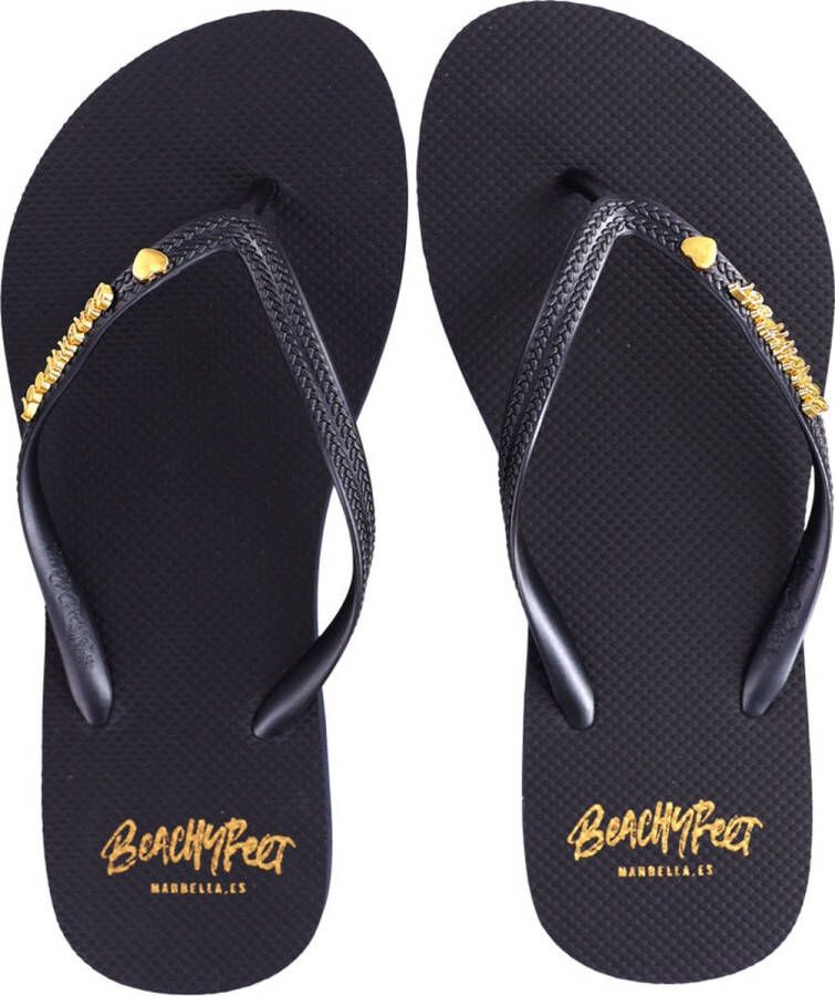 BeachyFeet Teenslipper Azul Marino Flipflop Blauw zwart
