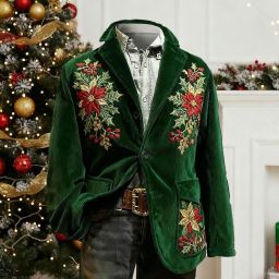 Bedrukte corduroy avondjas ideaal voor formele evenementen en zakelijke casual outfits
