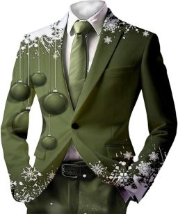 Bedrukte jas met knoopsluiting voor eindejaarsfeesten formele avondkleding zakelijke jas met elegant design comfortabele pasvorm (lichtgroen