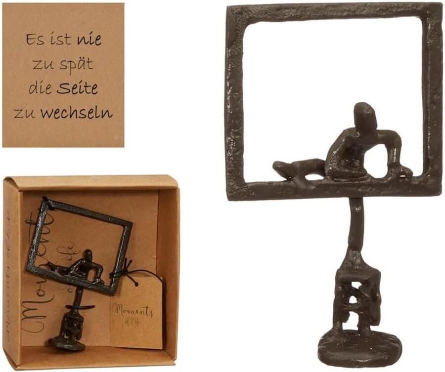 Beeld Sculptuur Change Site Sculptuur van Metaal Design Sculpturen Moments of Life In Giftbox