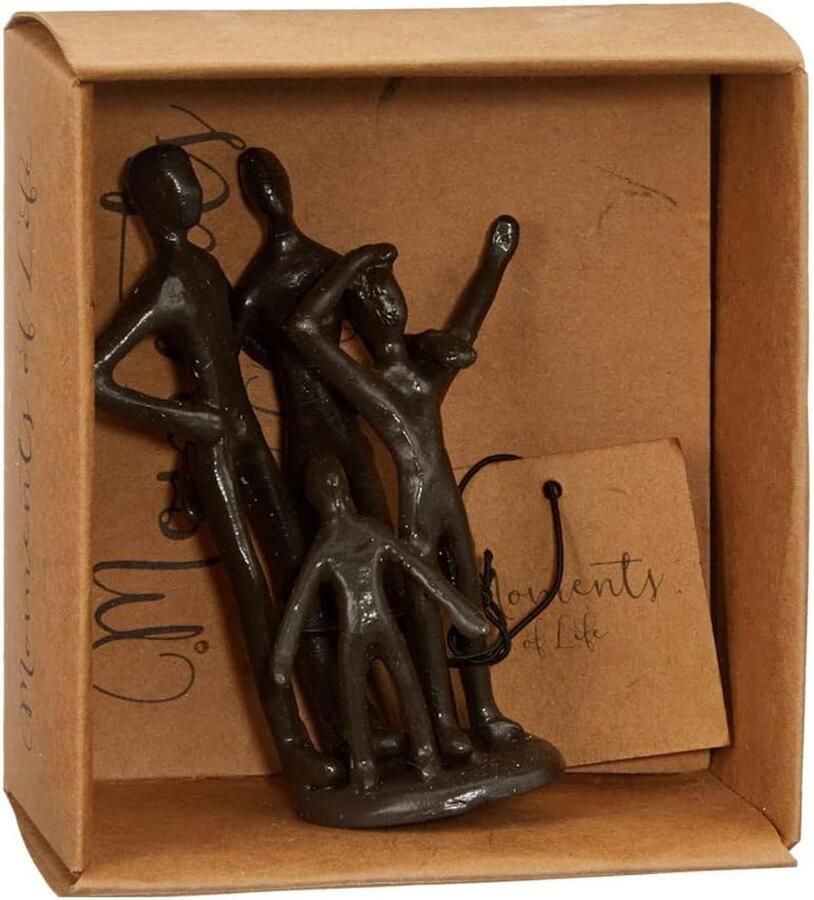 Beeld Sculptuur Familie Family Sculptuur van Metaal Design Sculpturen Moments of Life In Giftbox