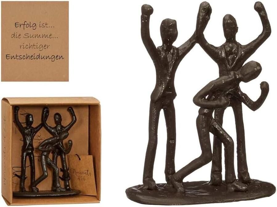 Beeld Sculptuur Succes Sculptuur van Metaal Design Sculpturen Moments of Life In Giftbox