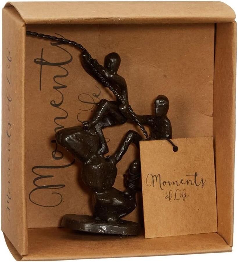 Beeld Sculptuur Vertrouwen Trust Sculptuur van Metaal Design Sculpturen Moments of Life In Giftbox