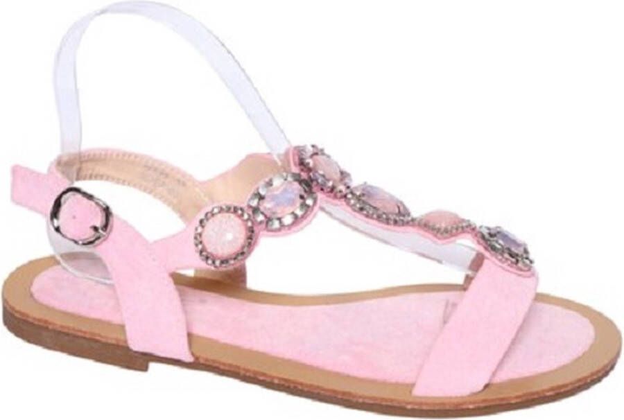 Beeldige roze sandalen met stenen