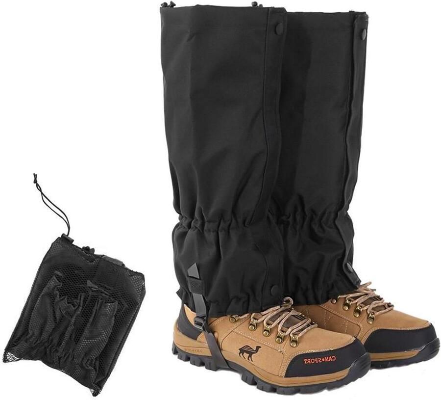 Beenkappen Waterdicht Sneeuw Gaiters Wandelen Outdoor 600D Anti-Scheur Stof One Size Zwart