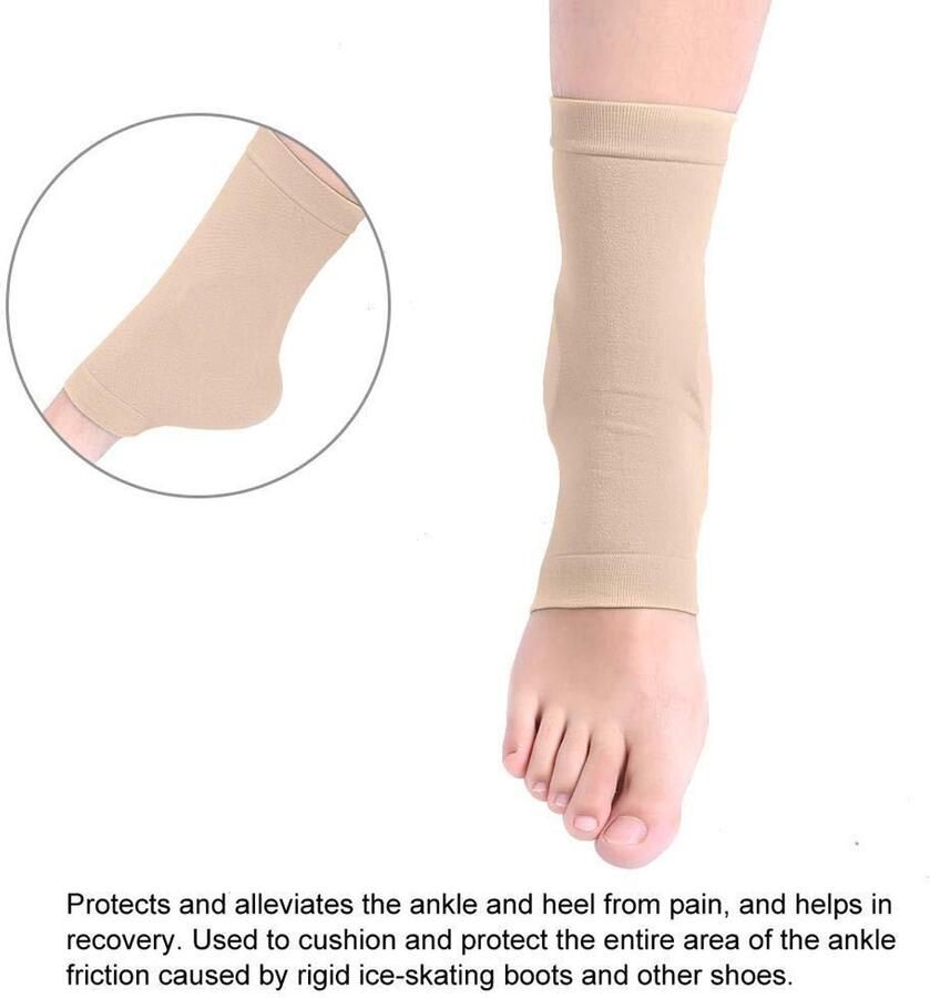 Bescher de Enkelbeschermhuls van Zacht Siliconen Ade de Voetsokken voor Laarzen Skates Spalken Comfortabel en Bescher d