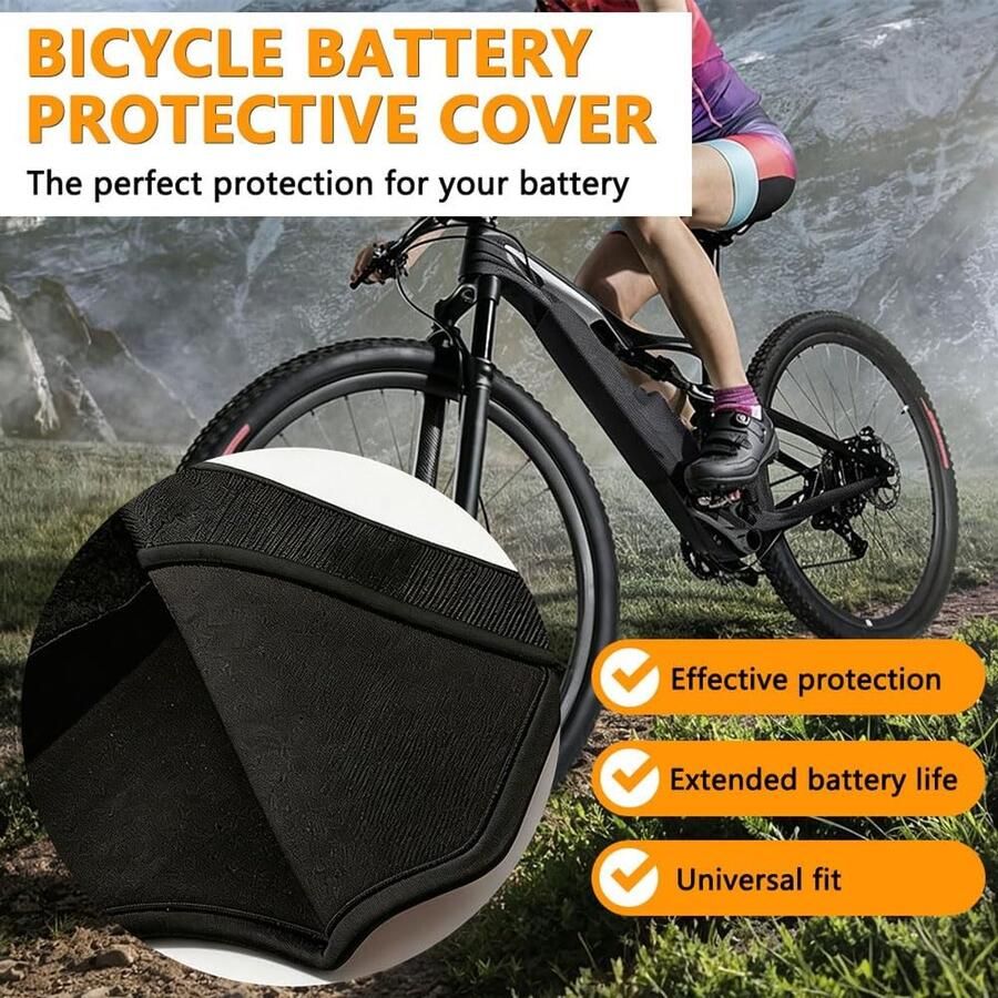 Beschermhoes voor elektrische fiets-accu slang 28- robuust frame bescherming tegen kou en stof krassen voor MTB en e-bike fietsendrager en transport