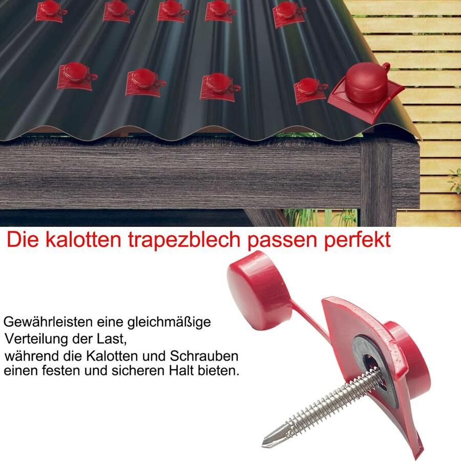 Bevestigingsmateriaal 100 Stuks Afstandhouders Golfplaten Montage met Schroeven voor Bevestiging Trapeziumvormige Golfplaten Terrasdak Dakplaten