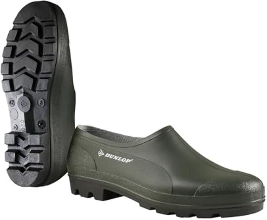 Bicolour rubber shoe in green black for outdoor activities Available in sizes and