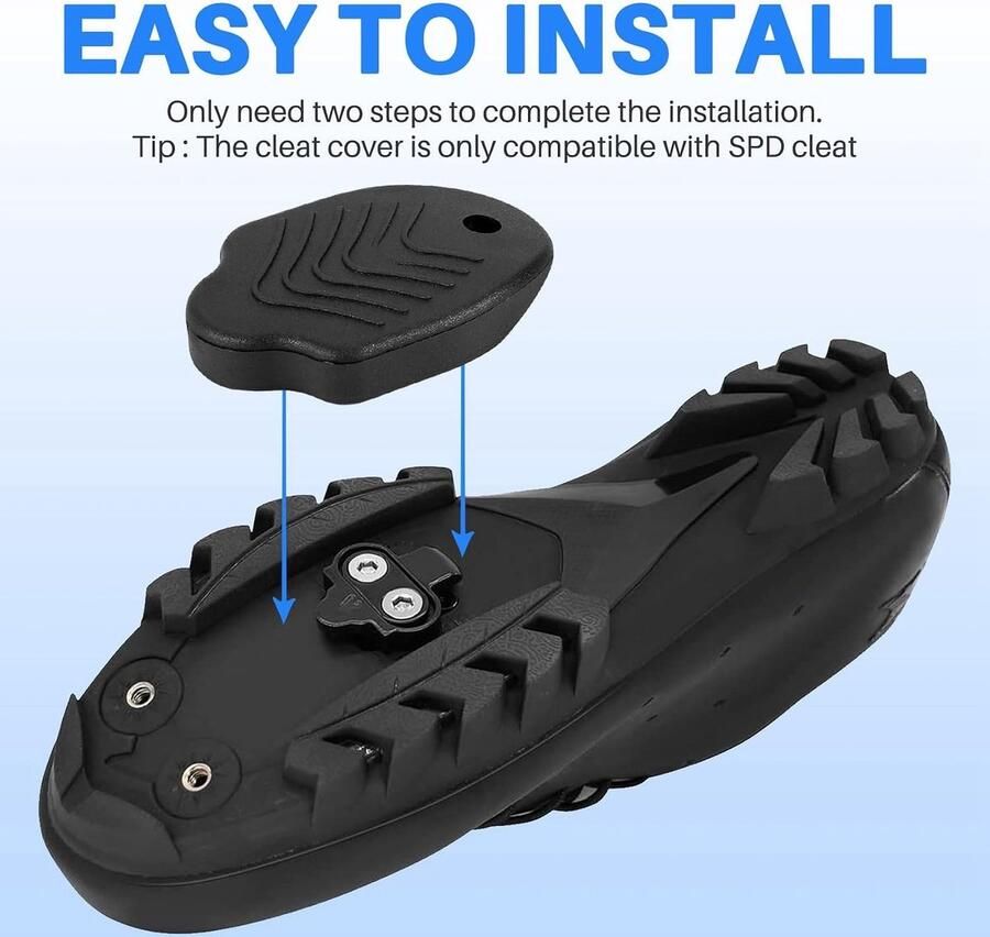 Bicycle Cleat Covers voor SM-SH51 SPD Beschermhoes voor Fietsschoenen 1 Paar Zwart Duurzaam PA Plastic