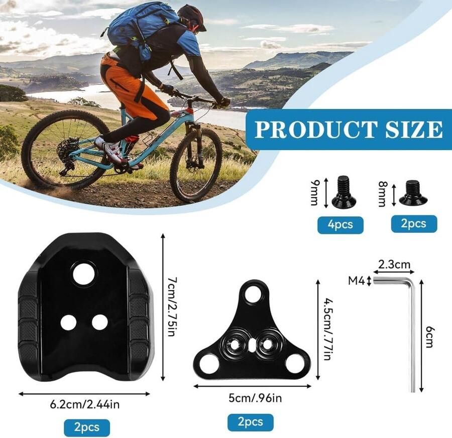 Bicycle Cleats Adapter voor Shi o MTB Pedals SPD Plate Set voor Fietsschoenen en Toerfietsen Perfecte Pasvorm en Duurzaam Ontwerp