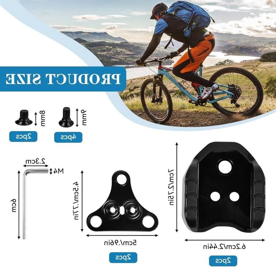 Bicycle Cleats Adapter voor Shi o MTB SPD Pedalen 2 Stuks SPD Plaat Adapter voor Fietsschoenen Geschikt voor Racefiets en Toerfiets