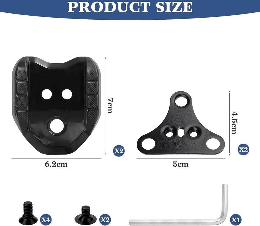 Bicycle Cleats Adapters voor Shimano SPD 2 Stuks Geschikt voor 3-Hole Fietsschoenen en MTB Pedalen Ideaal voor Racefietsen en Mountainbikes
