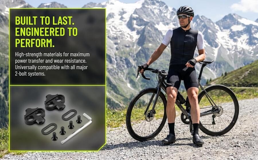 Bicycle Cleats voor 2-Hole Click Pedalen Compatibel met Shi o SPD SM-SH51 Ideaal voor Mountainbikes en Indoor Cycling