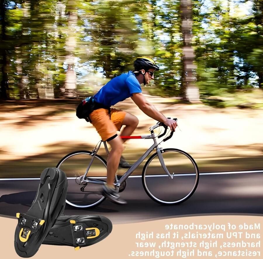 Bicycle Cleats voor Shi o SPD-SL Pedalen Set van 3 gaten geschikt voor racefiets en mountainbike inclusief titanium schroeven en accessoires voor optimale grip en prestaties