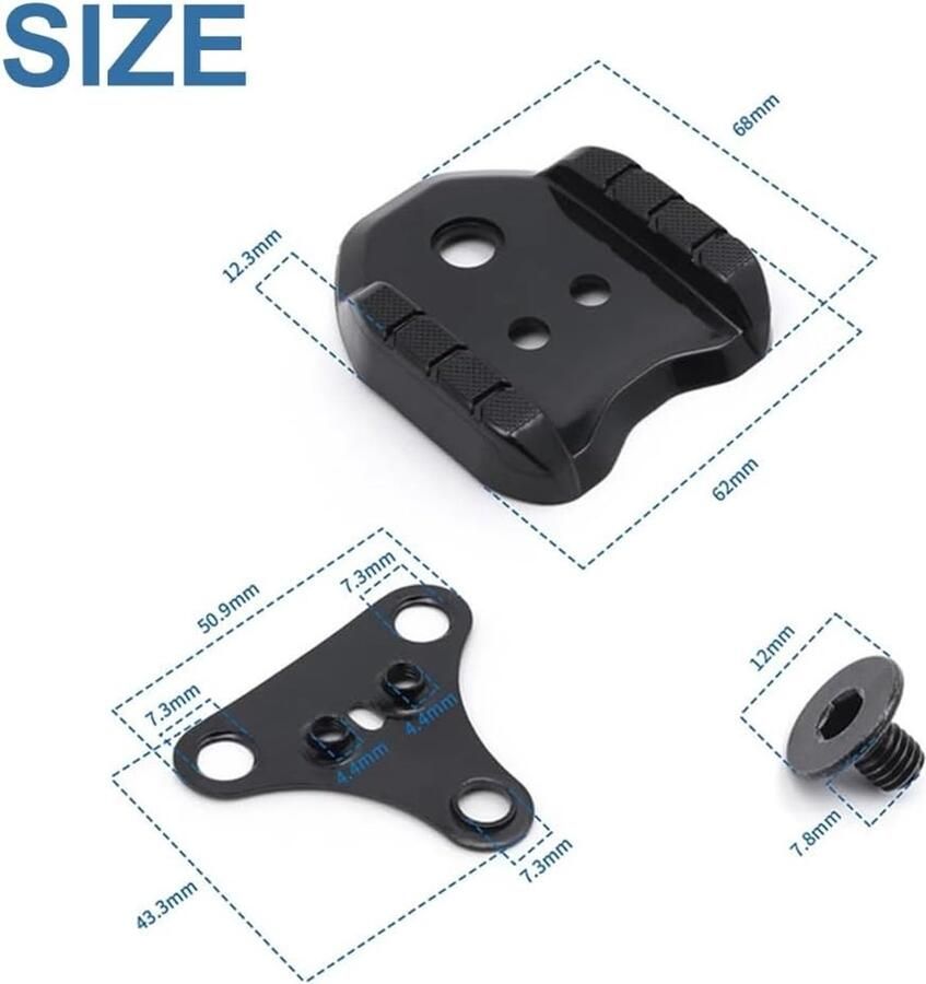 Bicycle Shoe Adapter voor SPD Platen 2 Stuks Geschikt voor 3-Holes Fietsschoenen en Shi o Pedalen Ideaal voor Racefietsen en Mountainbikes
