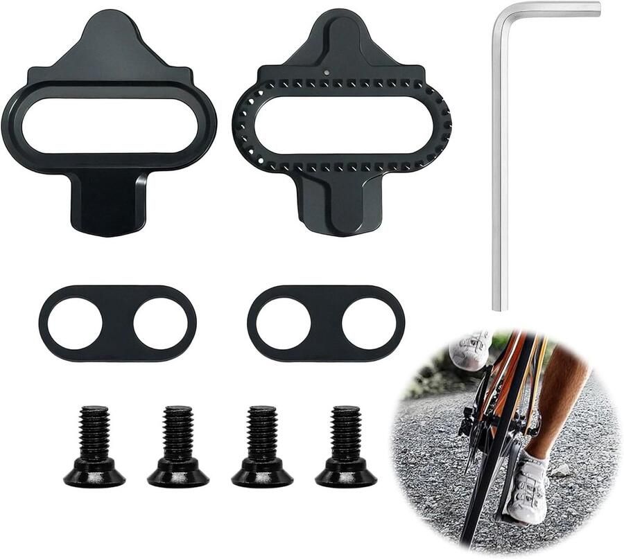 Bicycle Shoe Plate Set 2 Paar Geschikt voor Shi o MTB SPD Pedalen Antislip SPD Cleats voor Fietsschoenen en Mountainbikes Ideaal voor nen en