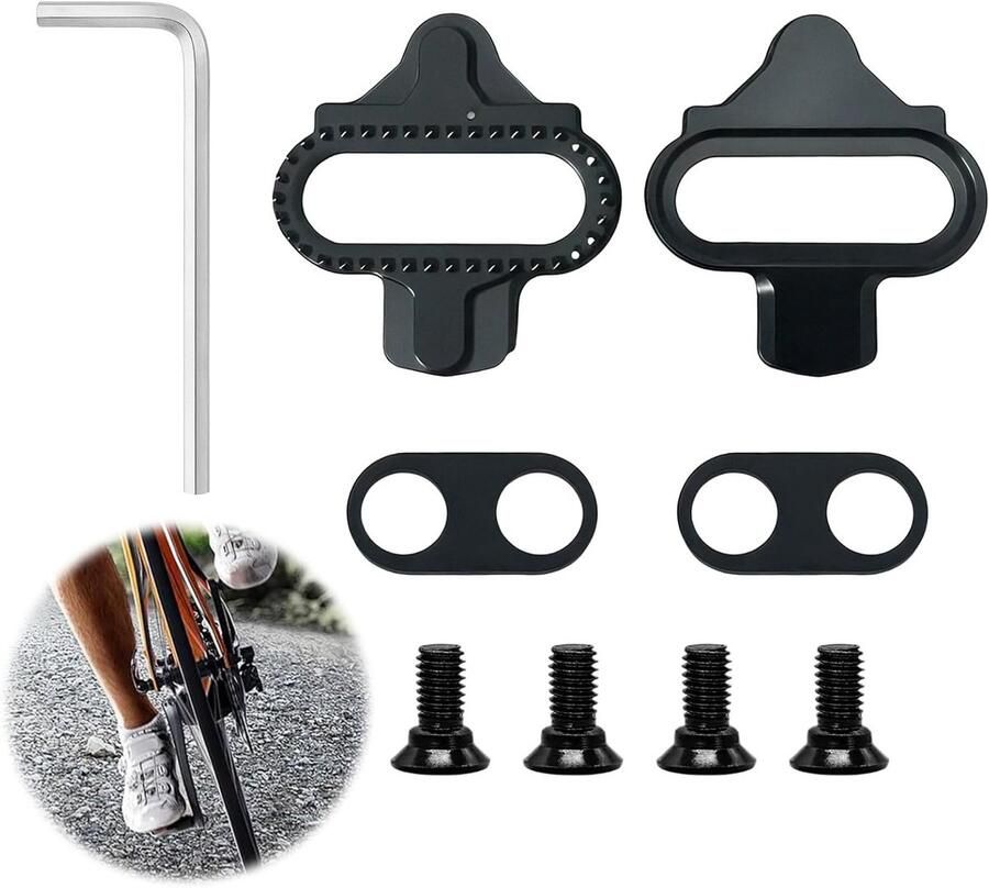 Bicycle Shoe Plate Set 2 Pairs Geschikt voor Shi o MTB SPD Pedalen Antislip SPD Cleats voor Fietsschoenen Ideaal voor nen en Mountainbike Accessoires
